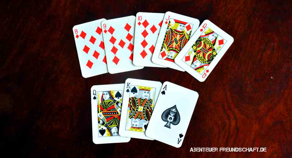 Sequences of consecutive cards of the same suit are called sequences in the piquet card game.