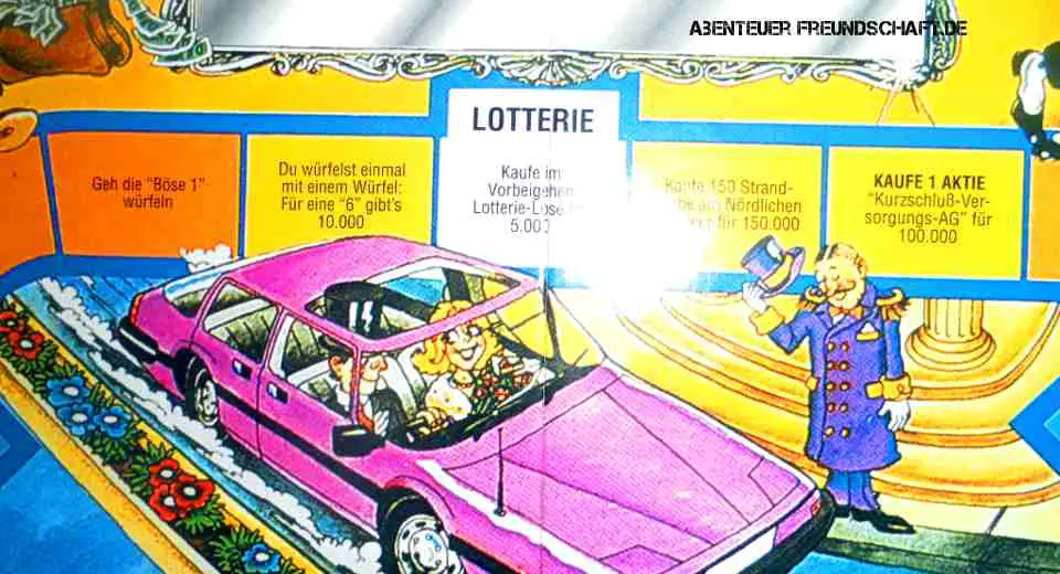 Lottery at the Go for Broke board game