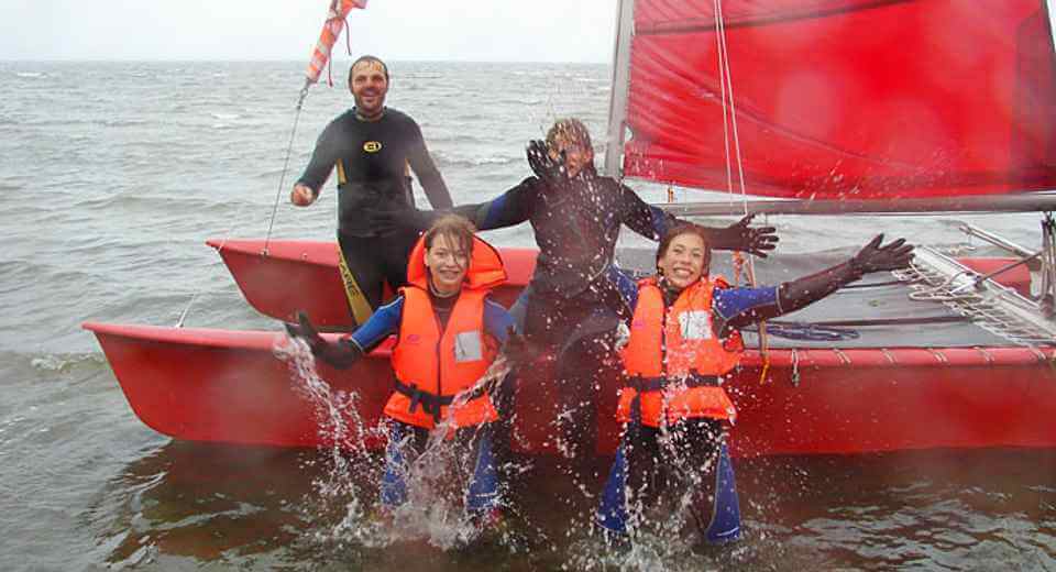 Sailing on the Baltic Sea is great. Best of all with Manfred Sommer on a sports catamaran.