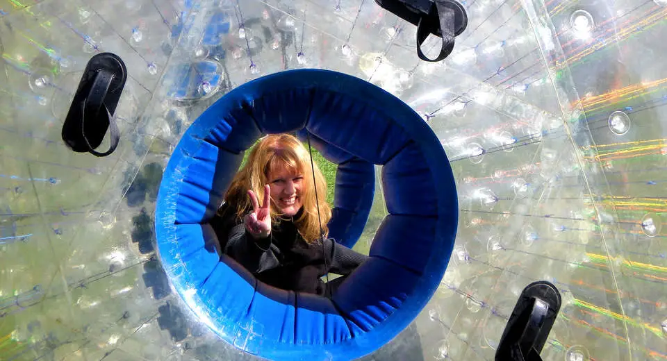 This is what Zorbing is all about 