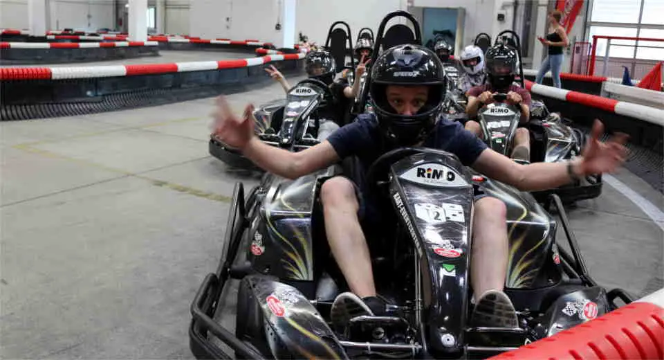 At the karting track in Berlin at the Kart Eventcenter Spielmann you drive electric karts