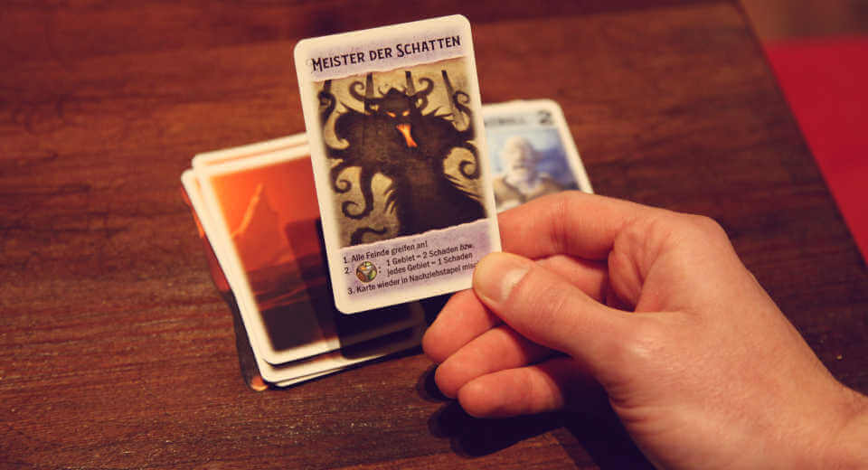 The Master of Shadows card appears when playing the Roll for Adventure board game