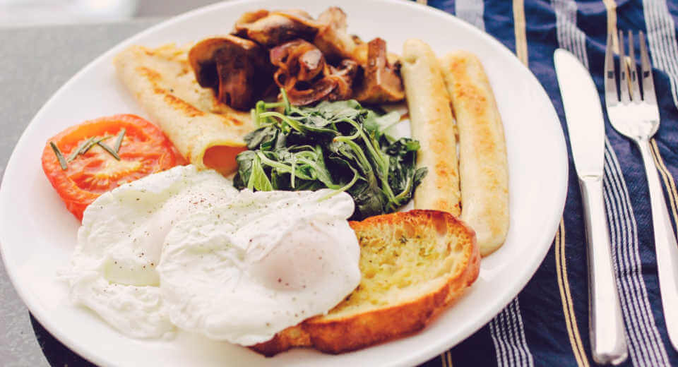 Mother's Day breakfast ideas with hearty ingredients on a plate