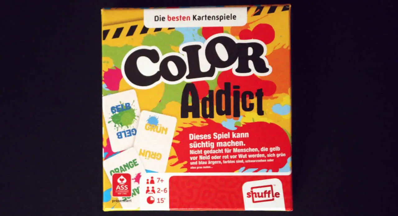 The Color Addict card game in the box 