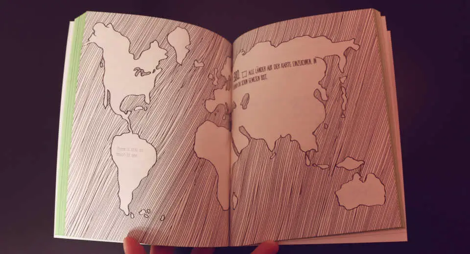 The Bucket List book - 500 Things - World Map