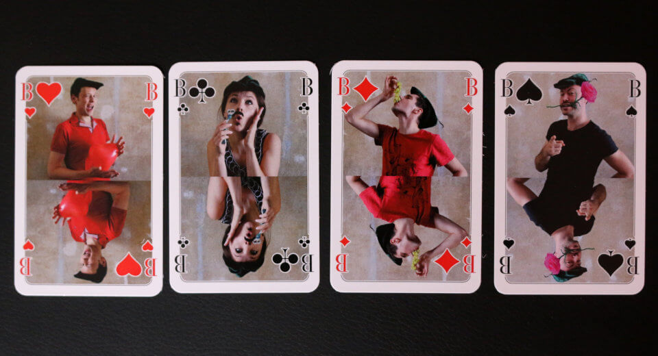 The Jacks from our personalised playing cards