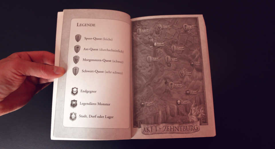 Karte in Spielbuch aus der Destiny Quest Reihe