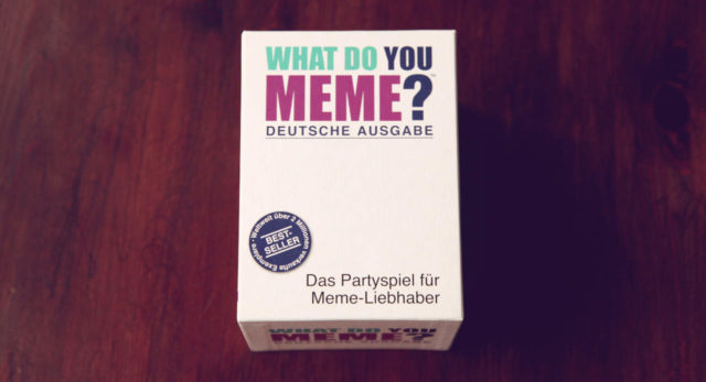The What do you Meme? game is a popular party game with cards 