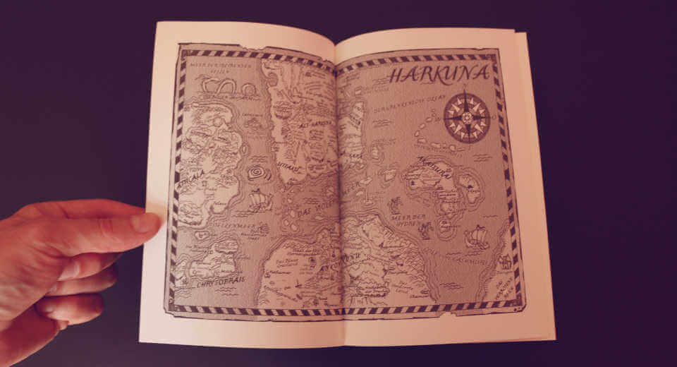 Karte von Harkuna im Spielbuch