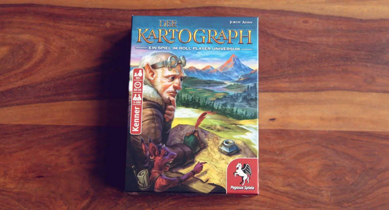 Der Kartograph ist ein Flip and Write-Spiel vom Pegasus Spiele-Verlag.