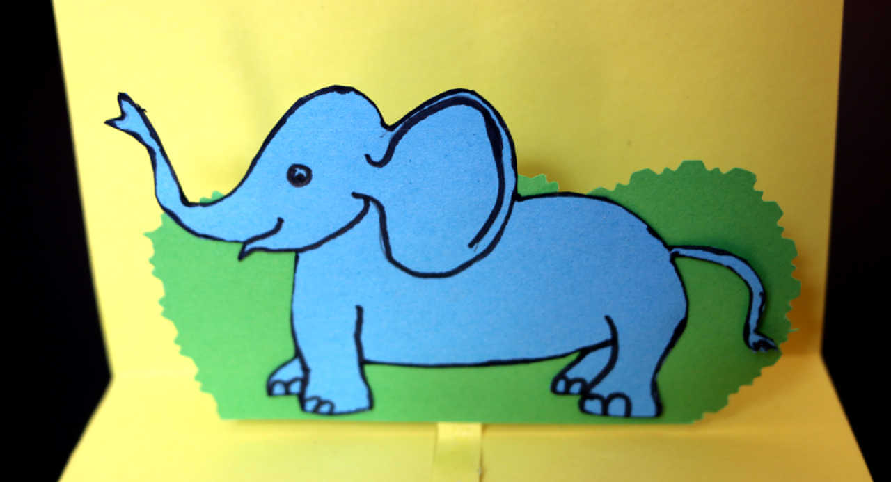 How to make a cute easy DIY pop-up card with an elephant 