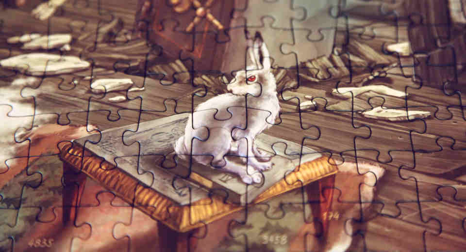 Das Exit Puzzle Gruselkeller besteht aus einem atmosphärischen Motiv mit vielen Details