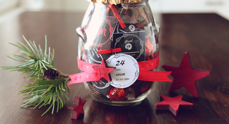 I love you because... DIY Advent calendar for lovers to make yourself 