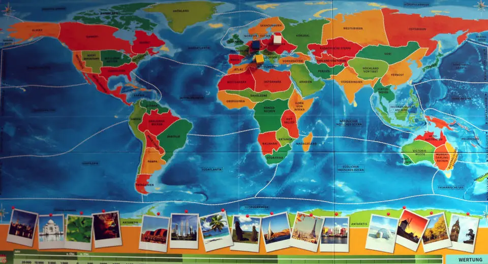 Das Spiel Terra - Weißt du die Welt zu schätzen? - Weltkarte