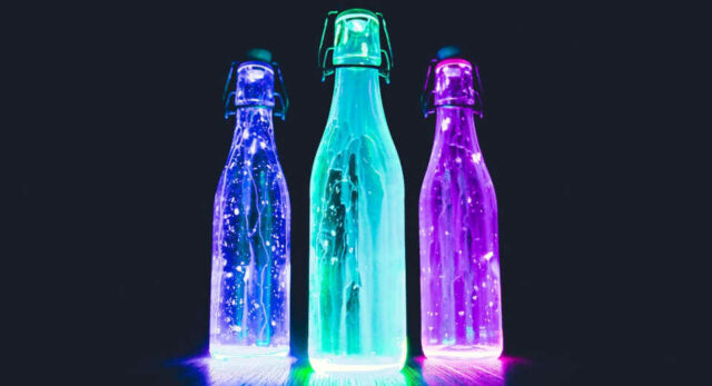 "At a glow party, even the food can glow, as well as cutlery, glasses and bottles!"