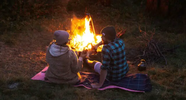 "Part of the campfire romance is to toast to it properly."